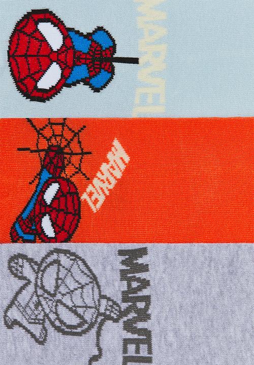 H&M - 5-Pack patterned socks - grey marvel comics