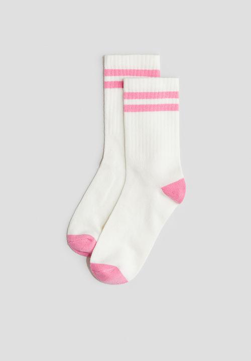 H&M - 5-pack socks - light purple/striped 