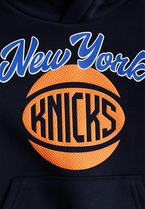 H&M - Printed hoodie - navy blue new york knicks