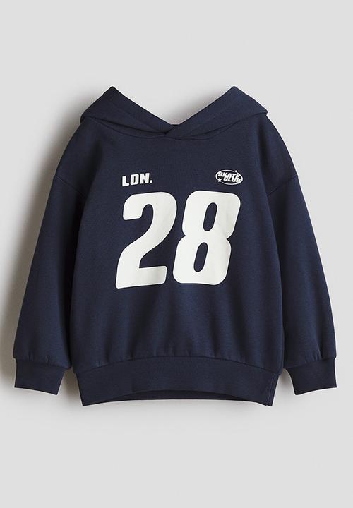 H&M - Printed hoodie -  navy blue/28 