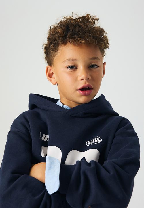 H&M - Printed hoodie -  navy blue/28 