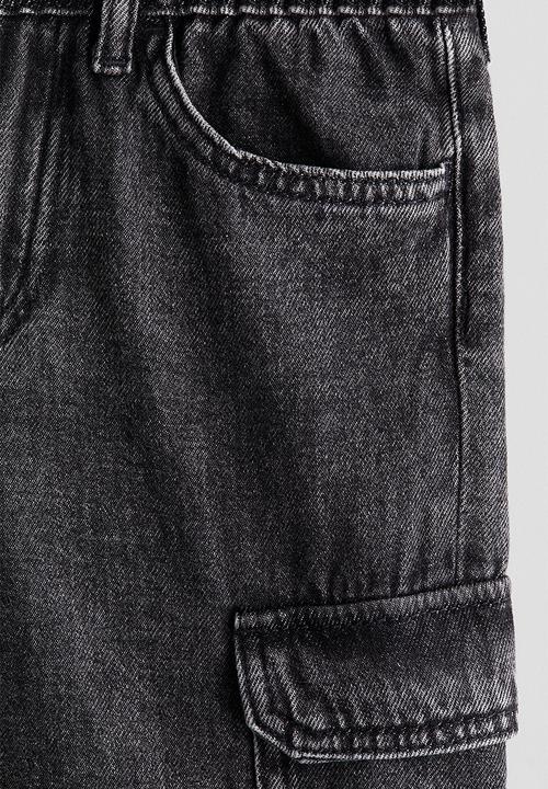 H&M - Relaxed tapered fit jeans - dark grey -