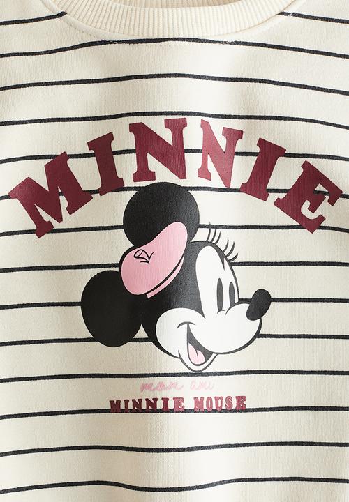 H&M - Motif-detail sweatshirt - white/minnie mouse 