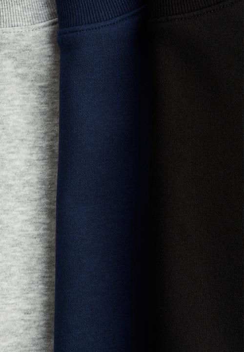 H&M - 3-Pack sweatshirts - light grey marl & dark blue