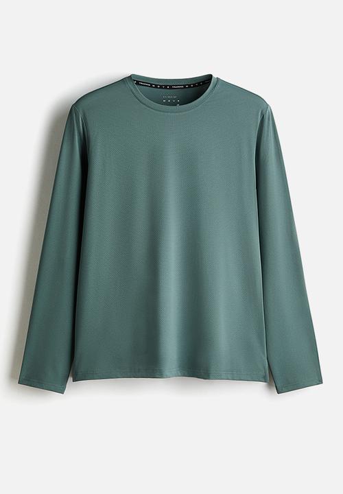 H&M - Long-sleeved sports top with drymove™ - green