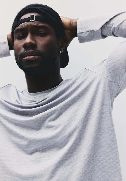 H&M - Long-sleeved sports top with drymove™ - light grey