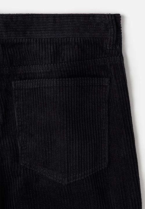 H&M - Relaxed fit corduroy trousers - navy blue