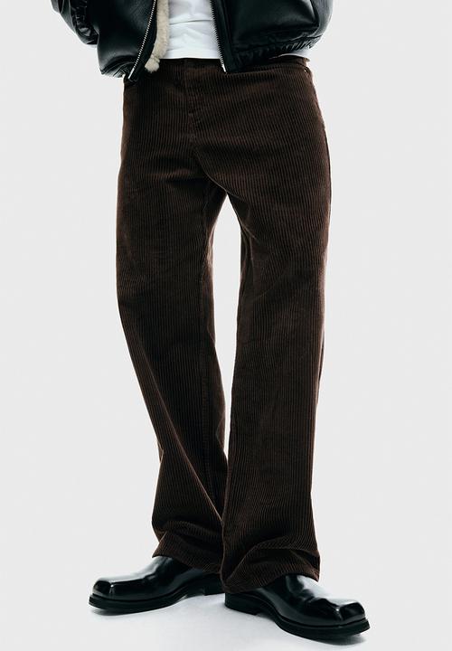 H&M - Relaxed fit corduroy trousers -  dark brown