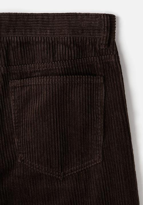 H&M - Relaxed fit corduroy trousers -  dark brown