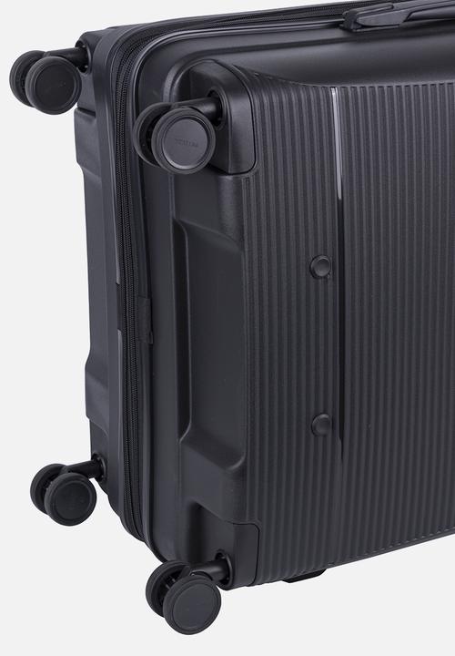 Cellini - QWEST MEDIUM 4 WHEEL TROLLEY CASE - BLACK