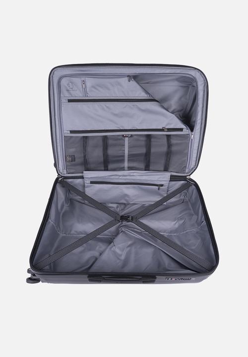 Cellini - QWEST MEDIUM 4 WHEEL TROLLEY CASE - BLACK