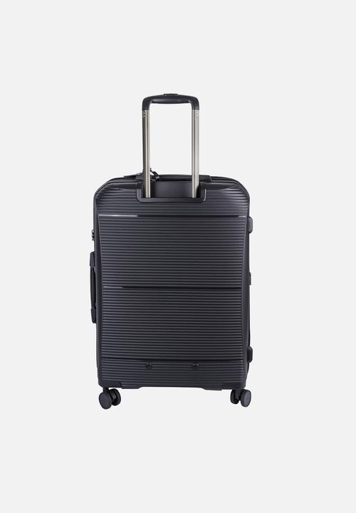 Cellini - QWEST MEDIUM 4 WHEEL TROLLEY CASE - BLACK
