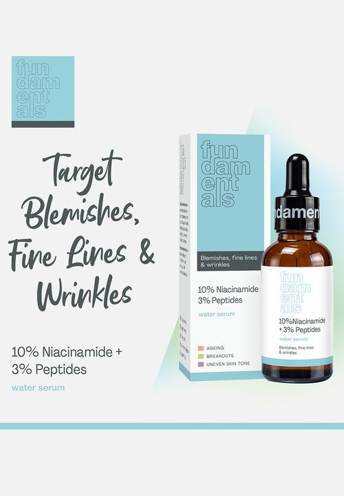 Fundamentals Skincare - 10% Niacinamide + 3% Peptides