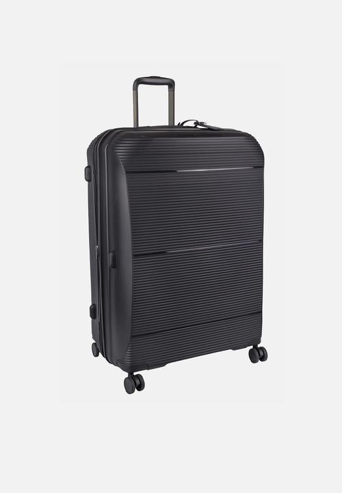 Cellini - QWEST LARGE 4 WHEEL TROLLEY CASE - BLACK
