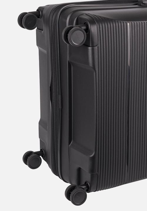 Cellini - QWEST LARGE 4 WHEEL TROLLEY CASE - BLACK