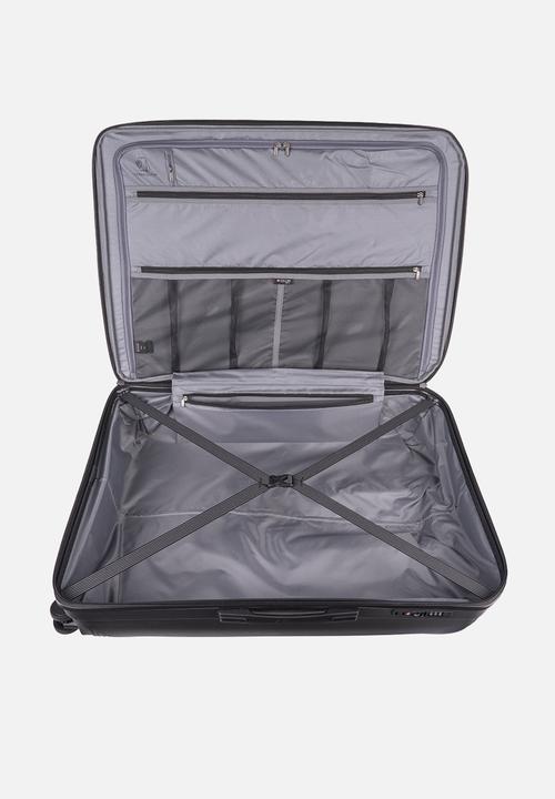 Cellini - QWEST LARGE 4 WHEEL TROLLEY CASE - BLACK