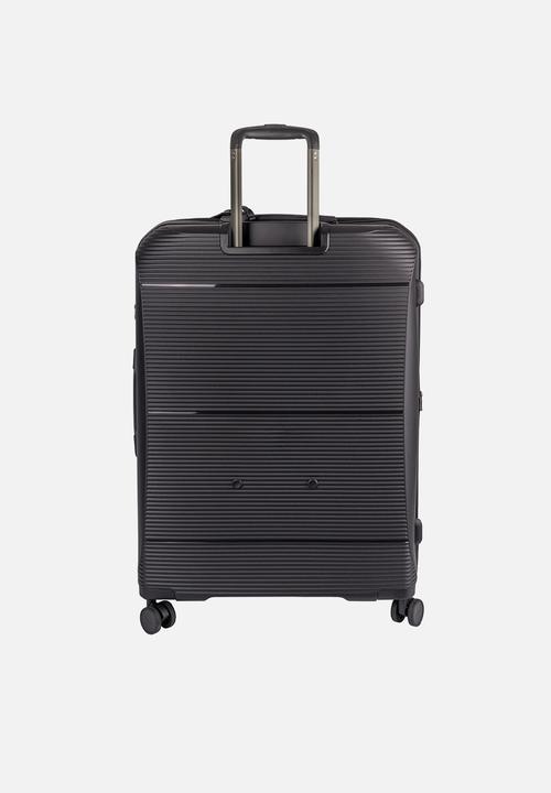 Cellini - QWEST LARGE 4 WHEEL TROLLEY CASE - BLACK