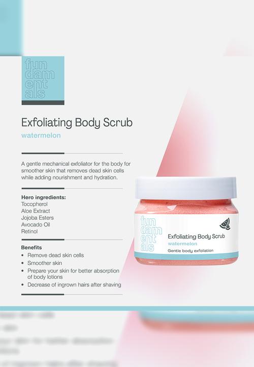 Fundamentals Skincare - Exfoliating Body Scrub - Watermelon