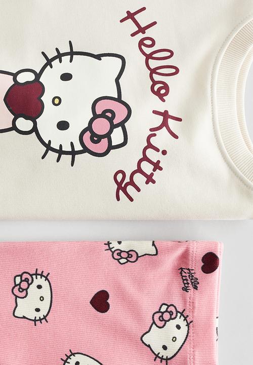 H&M - 2-piece sweatshirt and leggings set - white,pink,multi