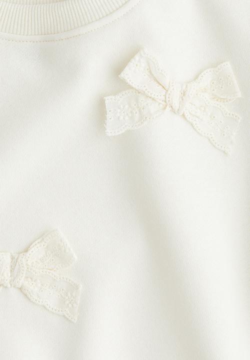 H&M - Appliquéd brushed-inside sweatshirt - white