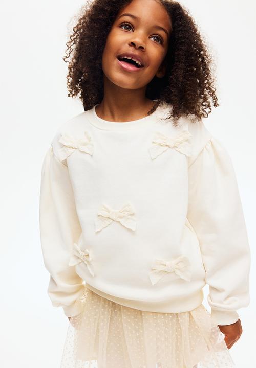 H&M - Appliquéd brushed-inside sweatshirt - white