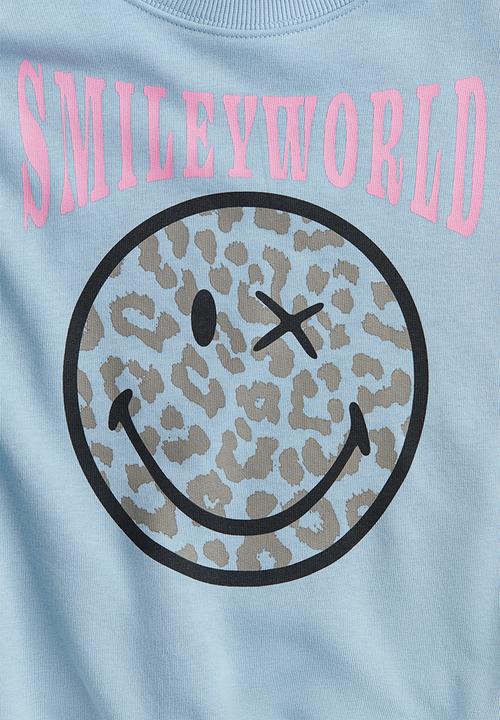 H&M - Oversized printed sweatshirt - blue,multi