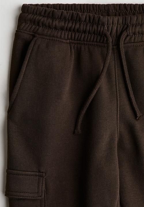 H&M - Brushed-inside cargo joggers - dark brown