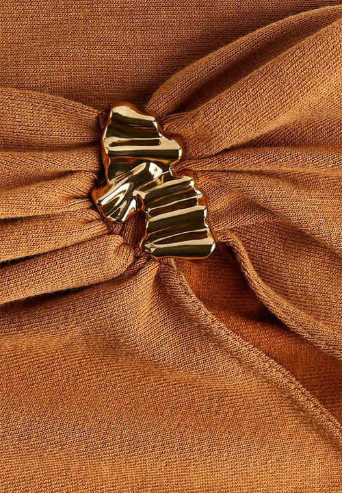 H&M - One-shoulder top - dark beige