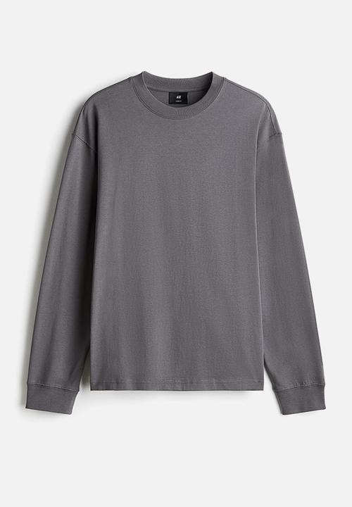 H&M - Loose fit long-sleeved jersey top - grey