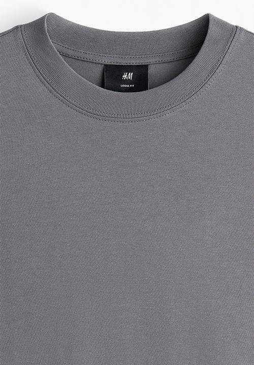 H&M - Loose fit long-sleeved jersey top - grey