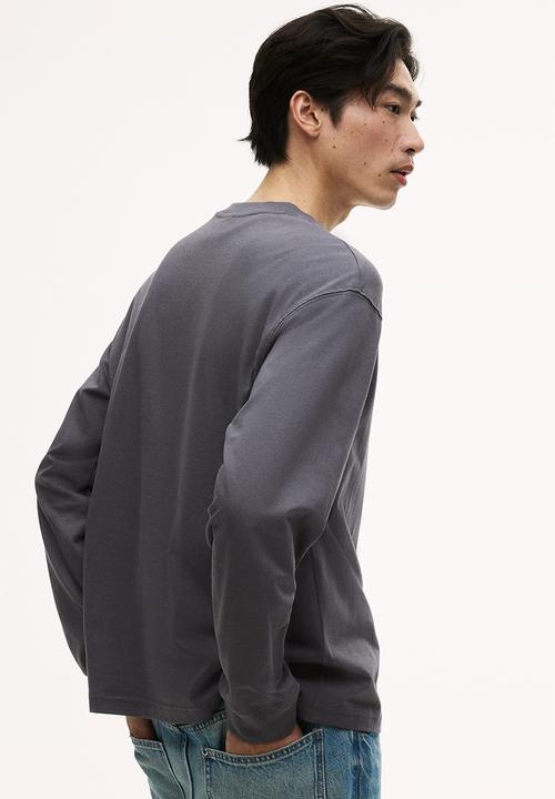 H&M - Loose fit long-sleeved jersey top - grey