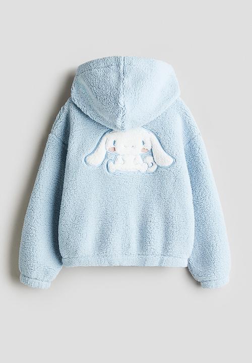 H&M - Teddy zip-through hoodie - light blue cinnamoroll
