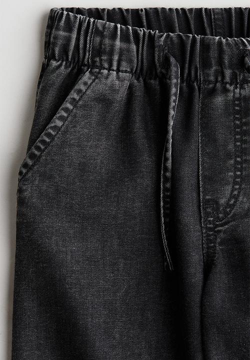 H&M - Loose-fit lightweight denim trousers - black