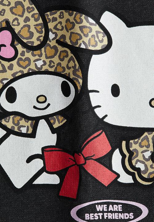 H&M - Printed T-shirt - grey/hello kitty 