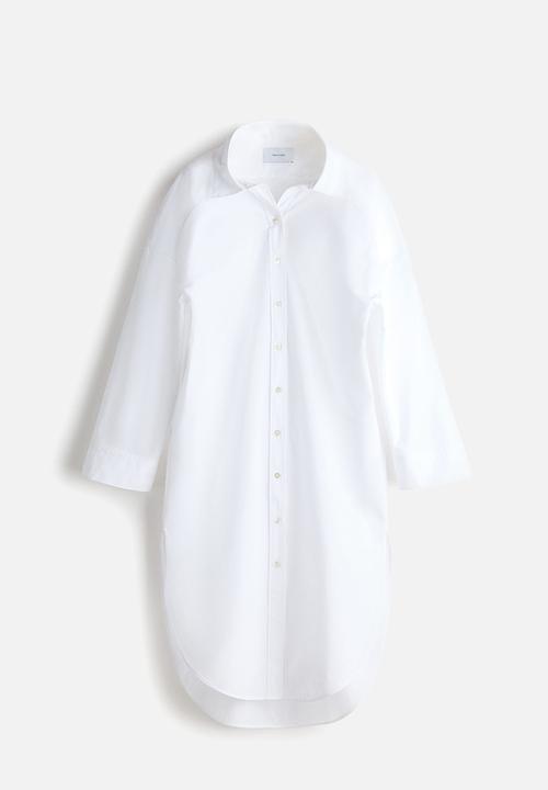 H&M - Poplin shirt dress - white