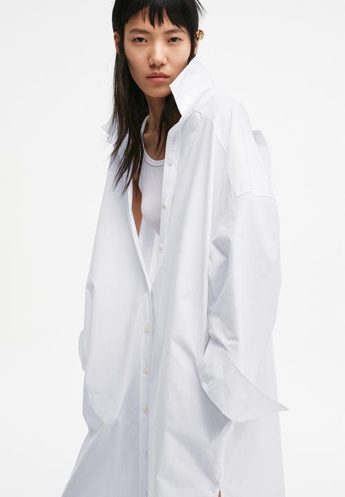 H&M - Poplin shirt dress - white