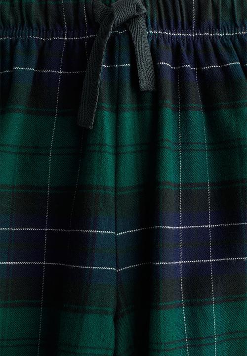 H&M - Cotton pyjama bottoms - green/checked