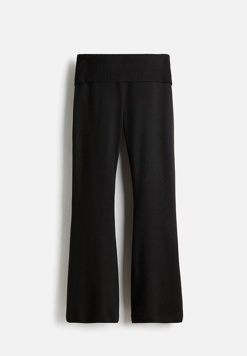H&M - Knitted yoga pants - black
