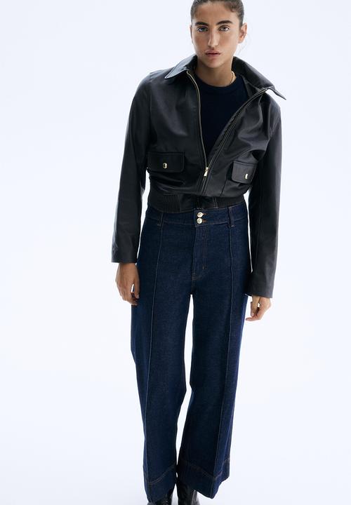 Wide high ankle jeans - dark denim blue - 1302277001