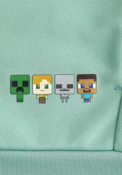 H&M - Printed track jacket - mint green minecraft 