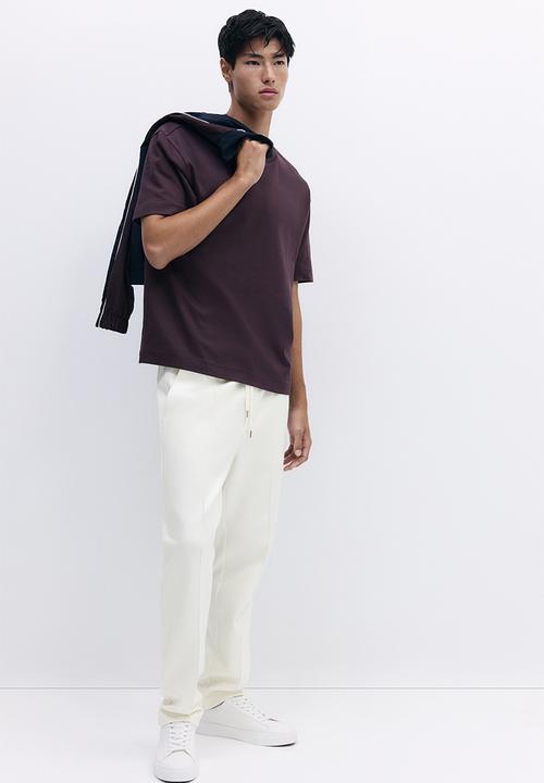 H&M - Regular fit tailored joggers - white
