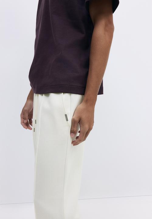 H&M - Regular fit tailored joggers - white