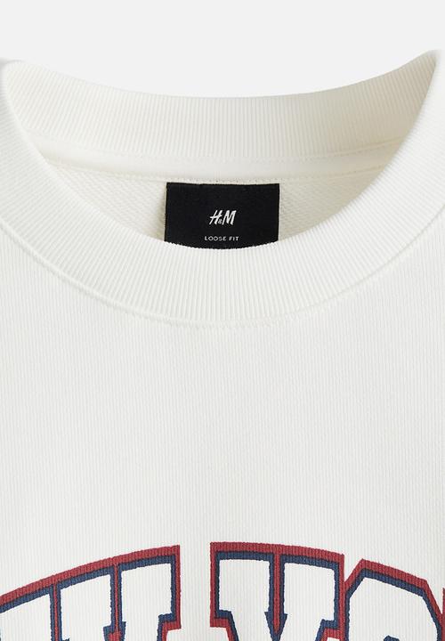 H&M - Loose fit sweatshirt - white,multi