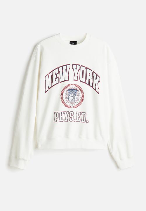 H&M - Loose fit sweatshirt - white,multi