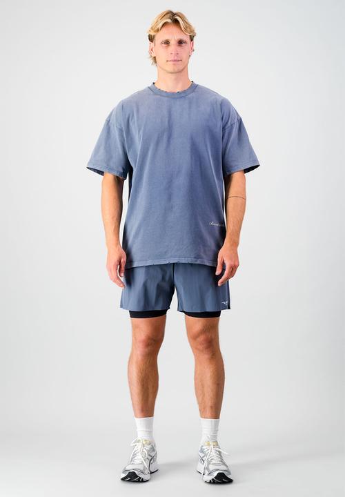 Burnt  - Ultra Heavy Tee - Washed Blue
