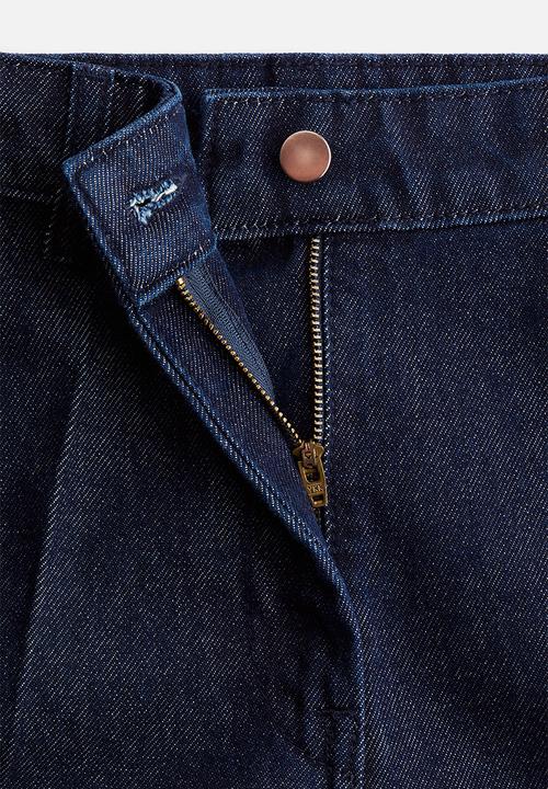 H&M - Wide high jeans - dark denim blue