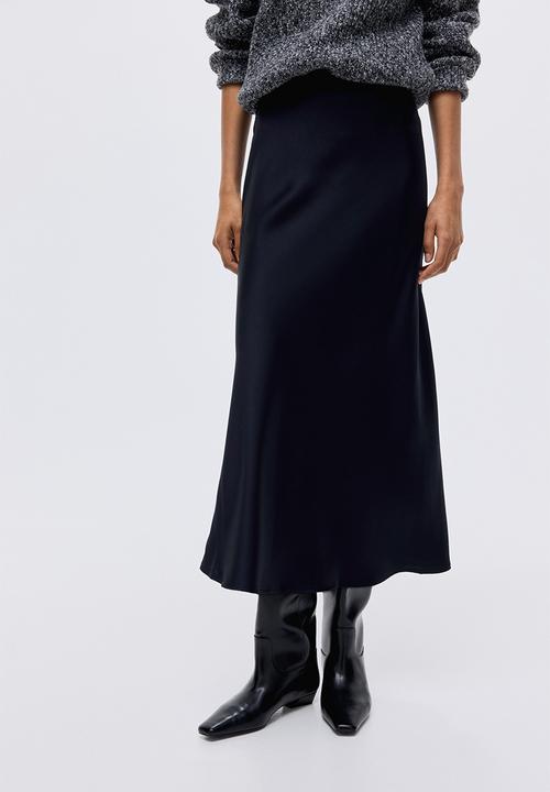 H&M - Midi skirt - navy blue