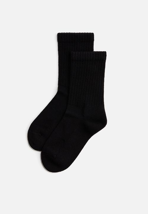 H&M - 5-pack ribbed socks - black