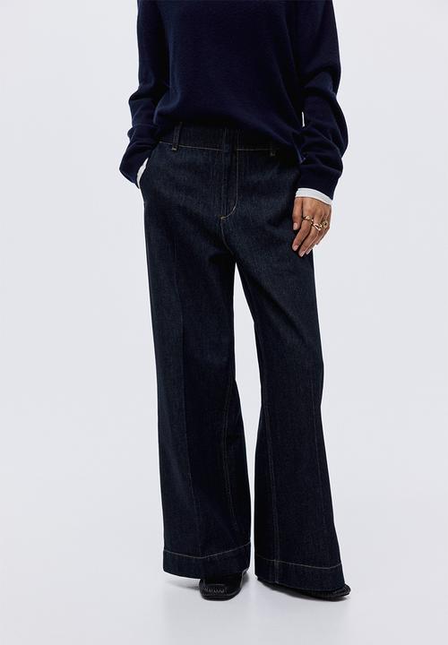 H&M - Wide high jeans - dark denim blue