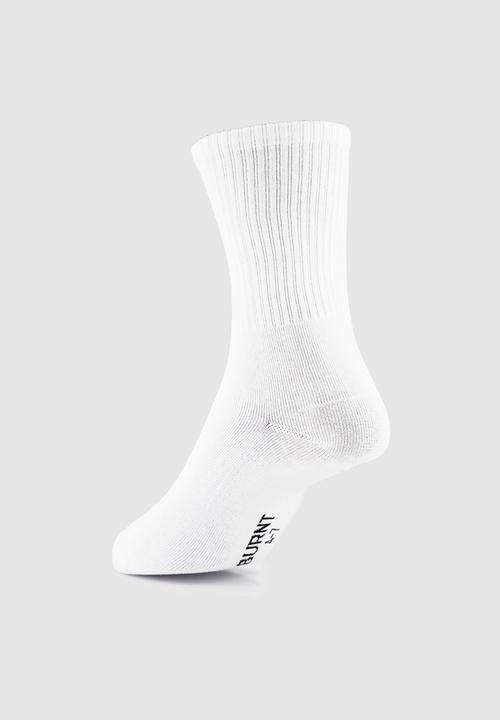 Burnt  - 1978 Crew Socks - White & Navy